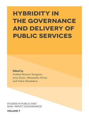 cover image of Studies in Public and Non-Profit Governance, Volume 7